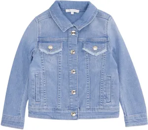 Chlo Kids Logo Print Denim Jacket