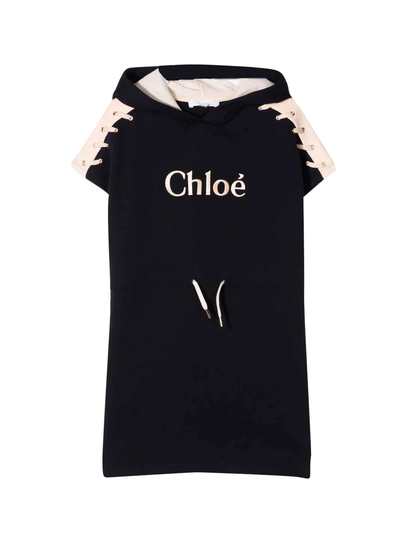 Chlo Kids Logo Print Drawstring Dress