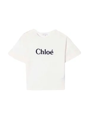 Chlo Kids Logo Print T-Shirt
