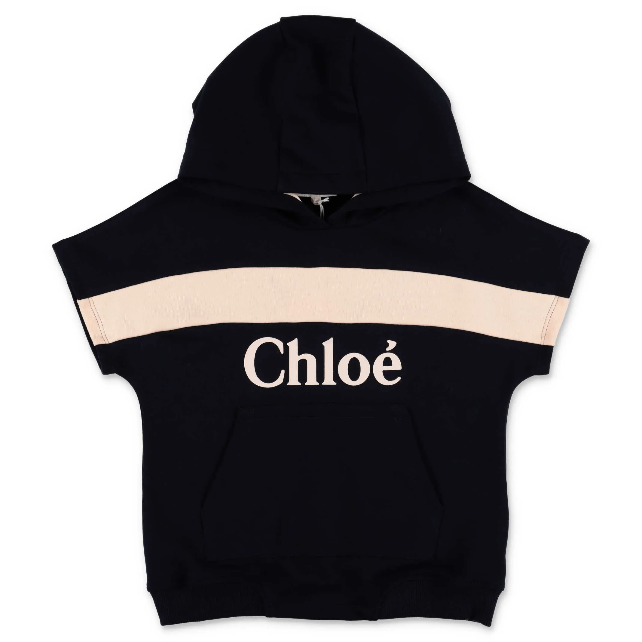 Chlo Kids Logo Printed Short Sleeve Hoodie