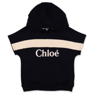 Chlo Kids Logo Printed Short Sleeve Hoodie