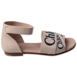 Chlo Kids Logo Printed Strapped Sandals
