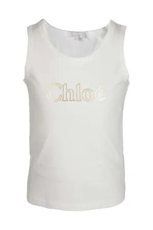 Chlo Kids Logo Printed Tank Top