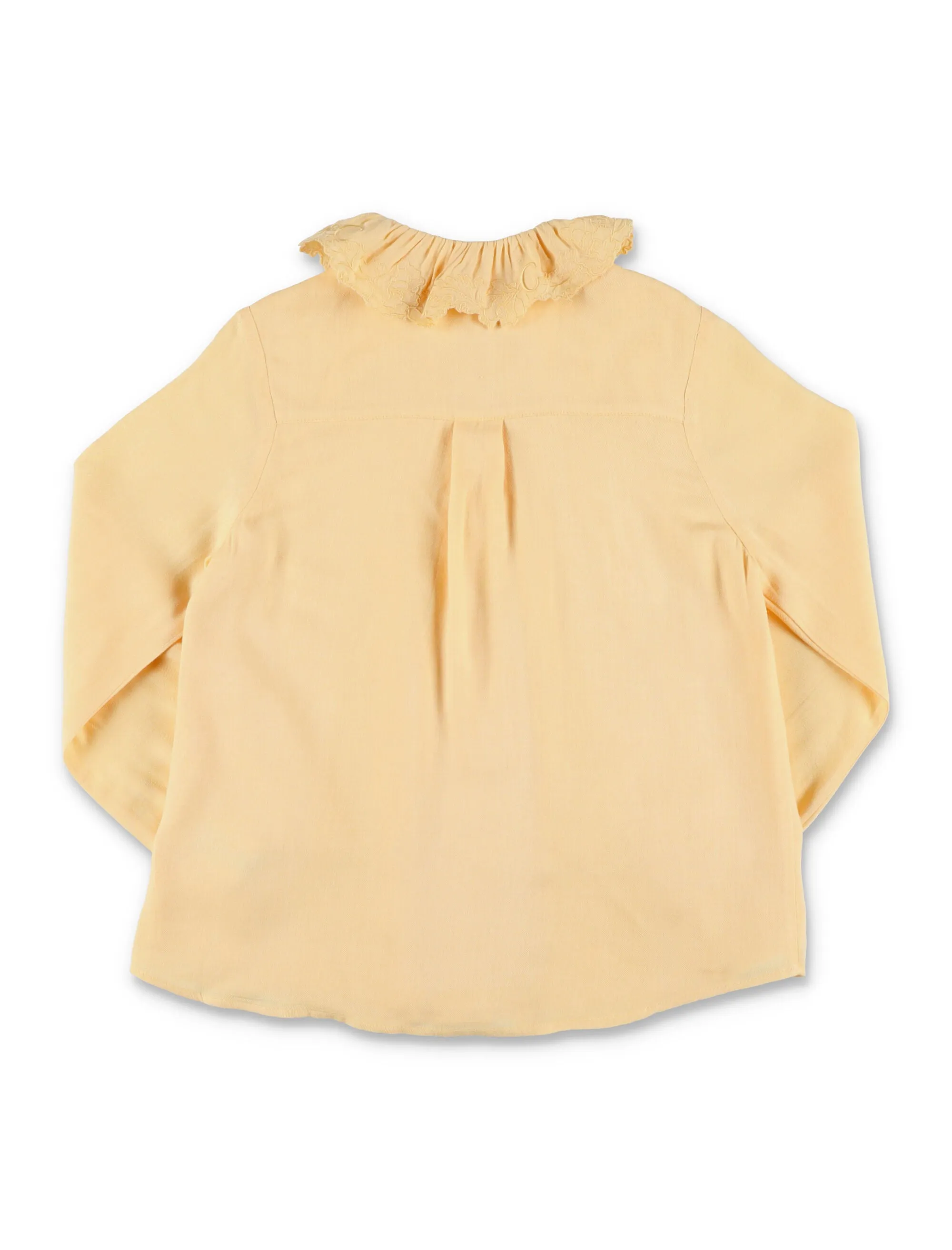 Chlo Kids Long Sleeved Ruffle-Detailed Shirt