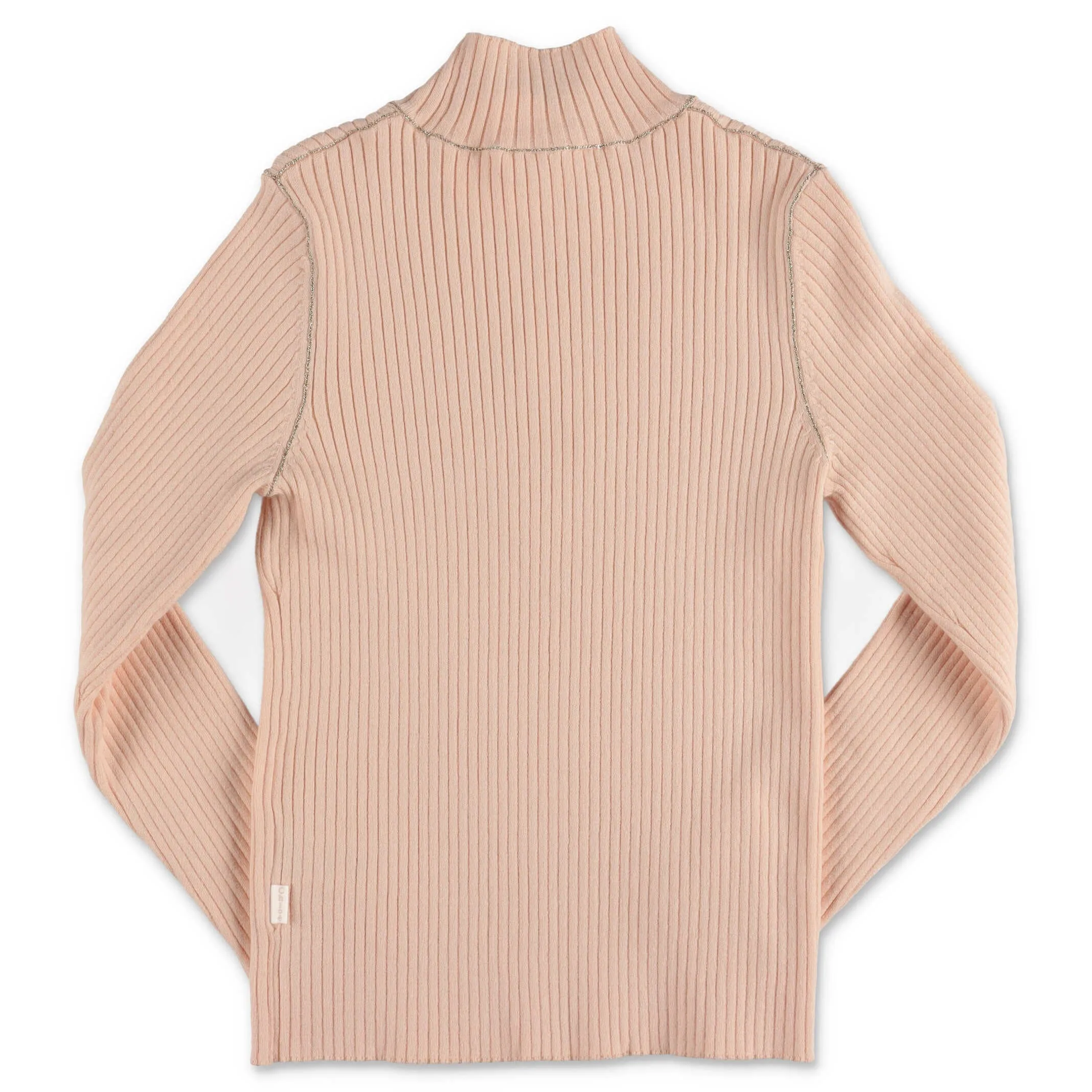 Chlo Kids Rib-Knit Mock Neck Sweater