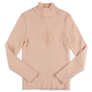 Chlo Kids Rib-Knit Mock Neck Sweater