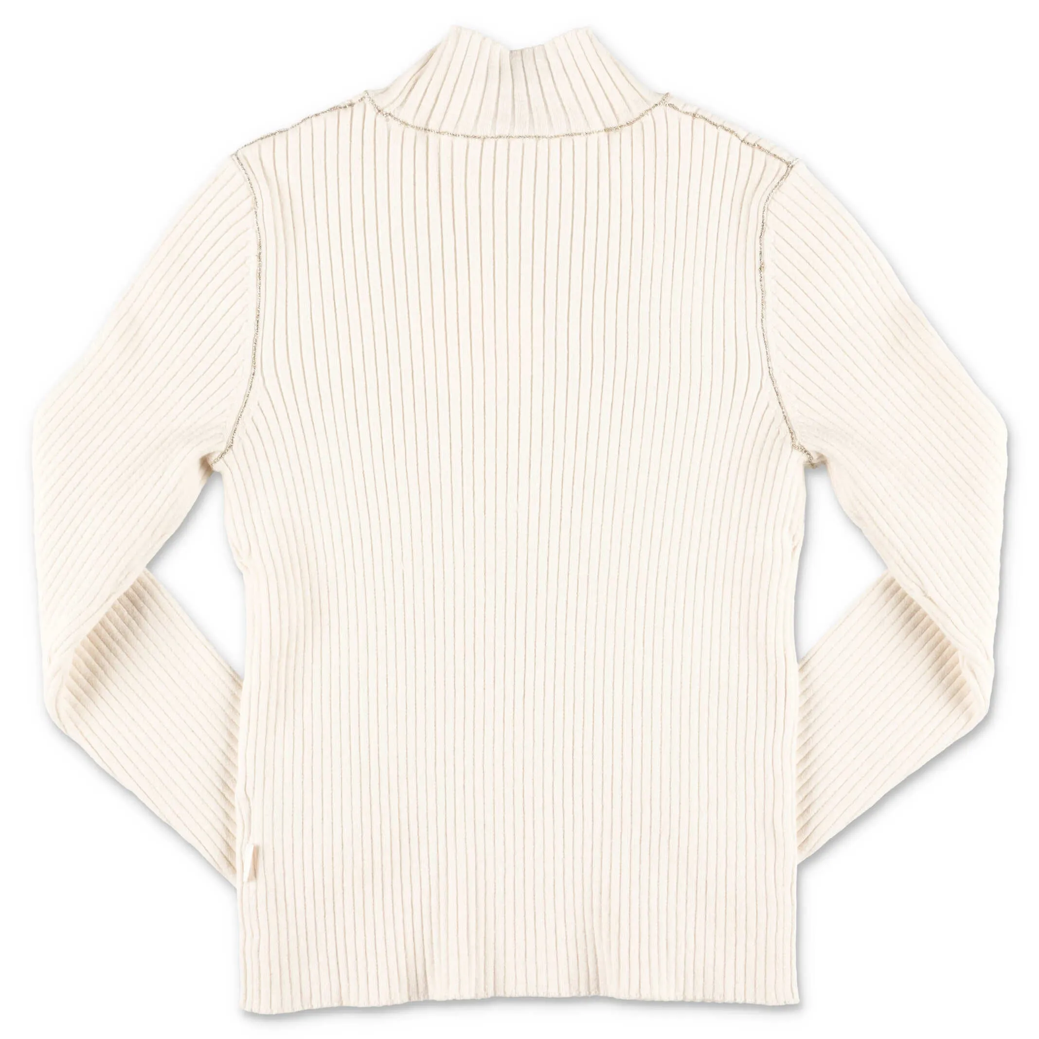 Chlo Kids Rib-Knit Mock Neck Sweater