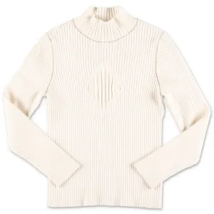 Chlo Kids Rib-Knit Mock Neck Sweater