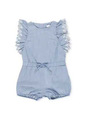 Chlo Kids Ruffled Denim TrackSuit