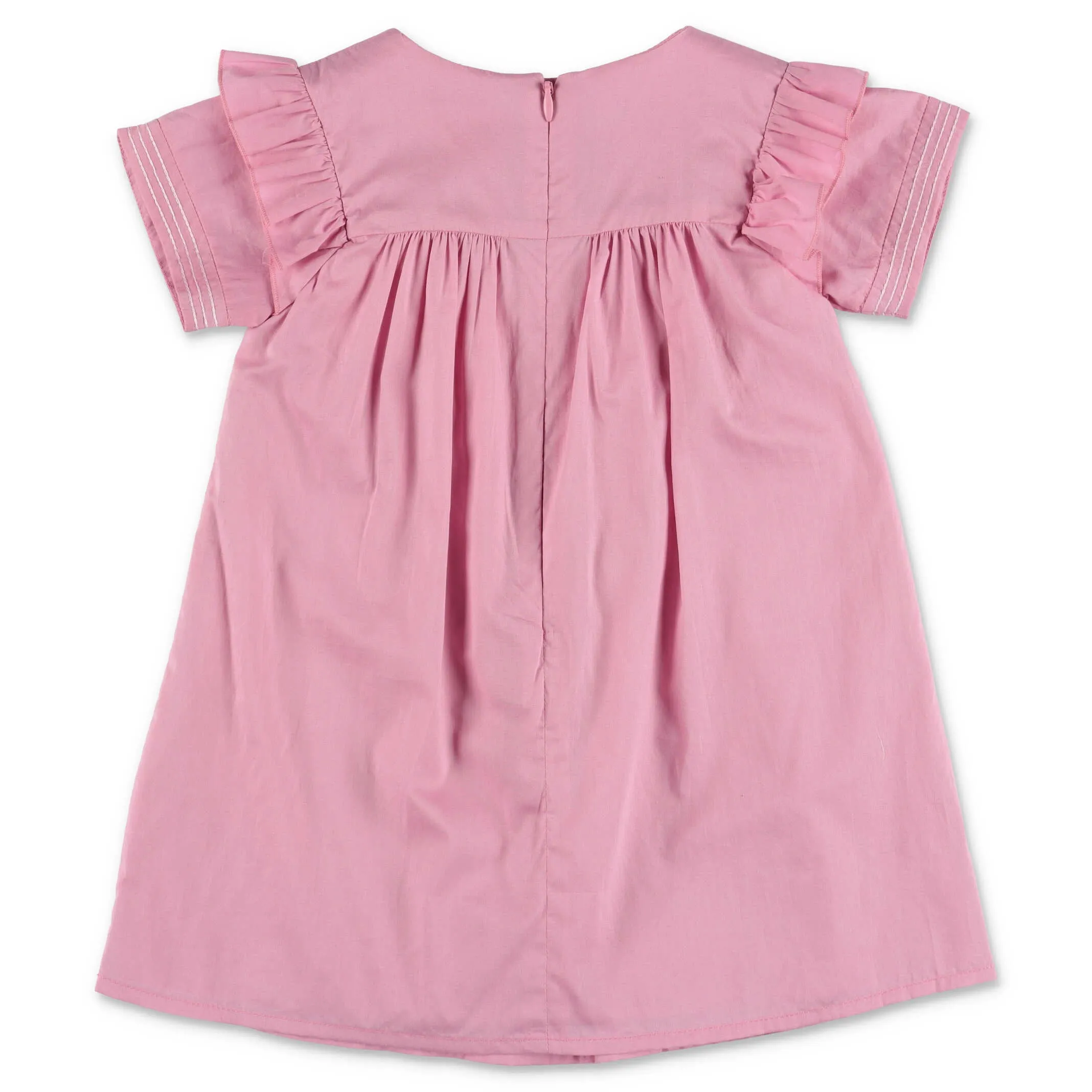 Chlo Kids Ruffled Short Sleeved Crewneck Dress