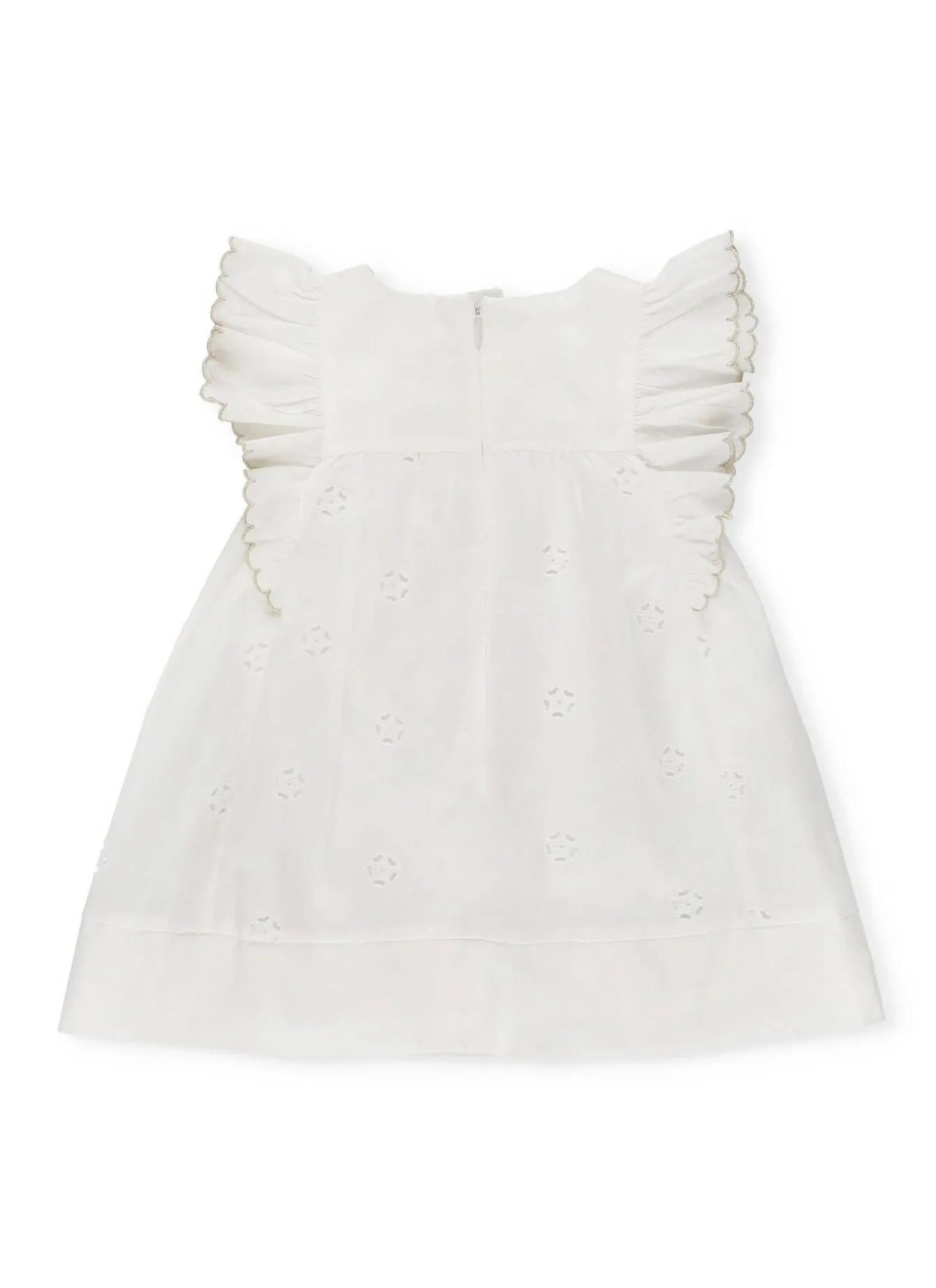 Chlo Kids Ruffled Short-Sleeved Dress