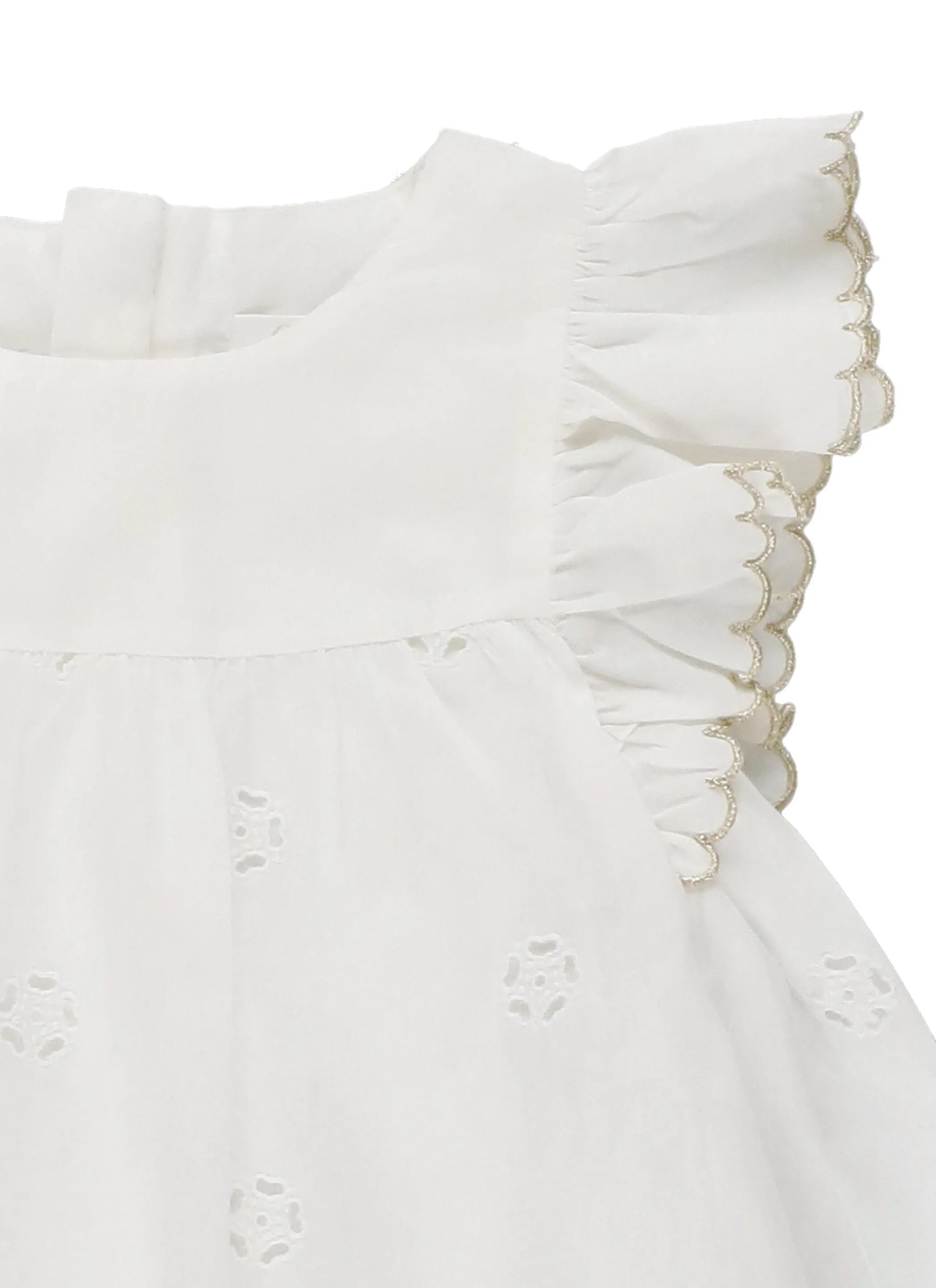 Chlo Kids Ruffled Short-Sleeved Dress
