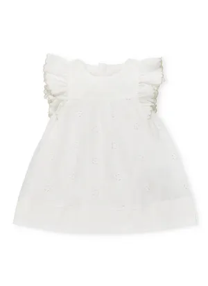 Chlo Kids Ruffled Short-Sleeved Dress