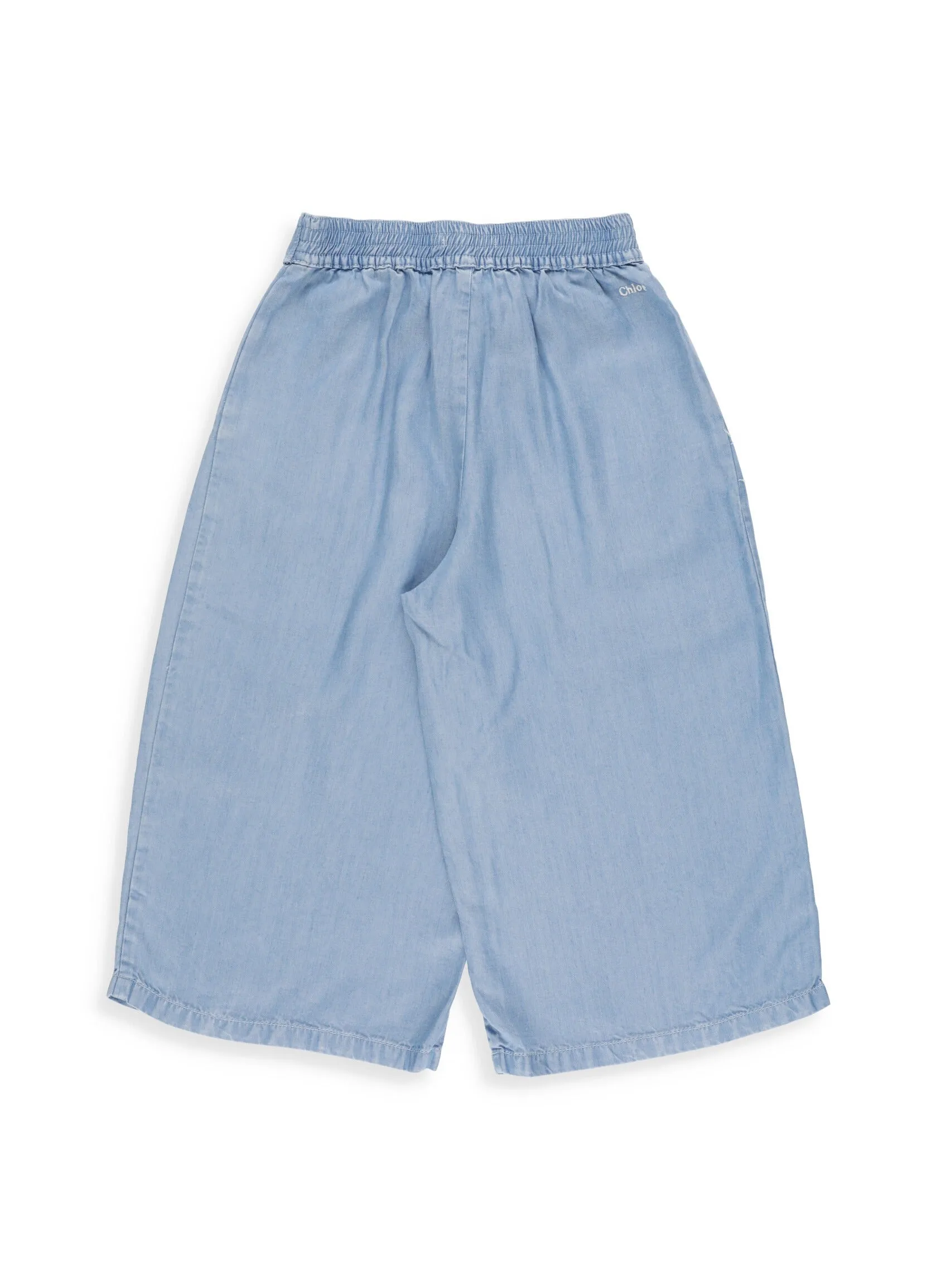 Chlo Kids Tied Belt Wide-Leg Trousers