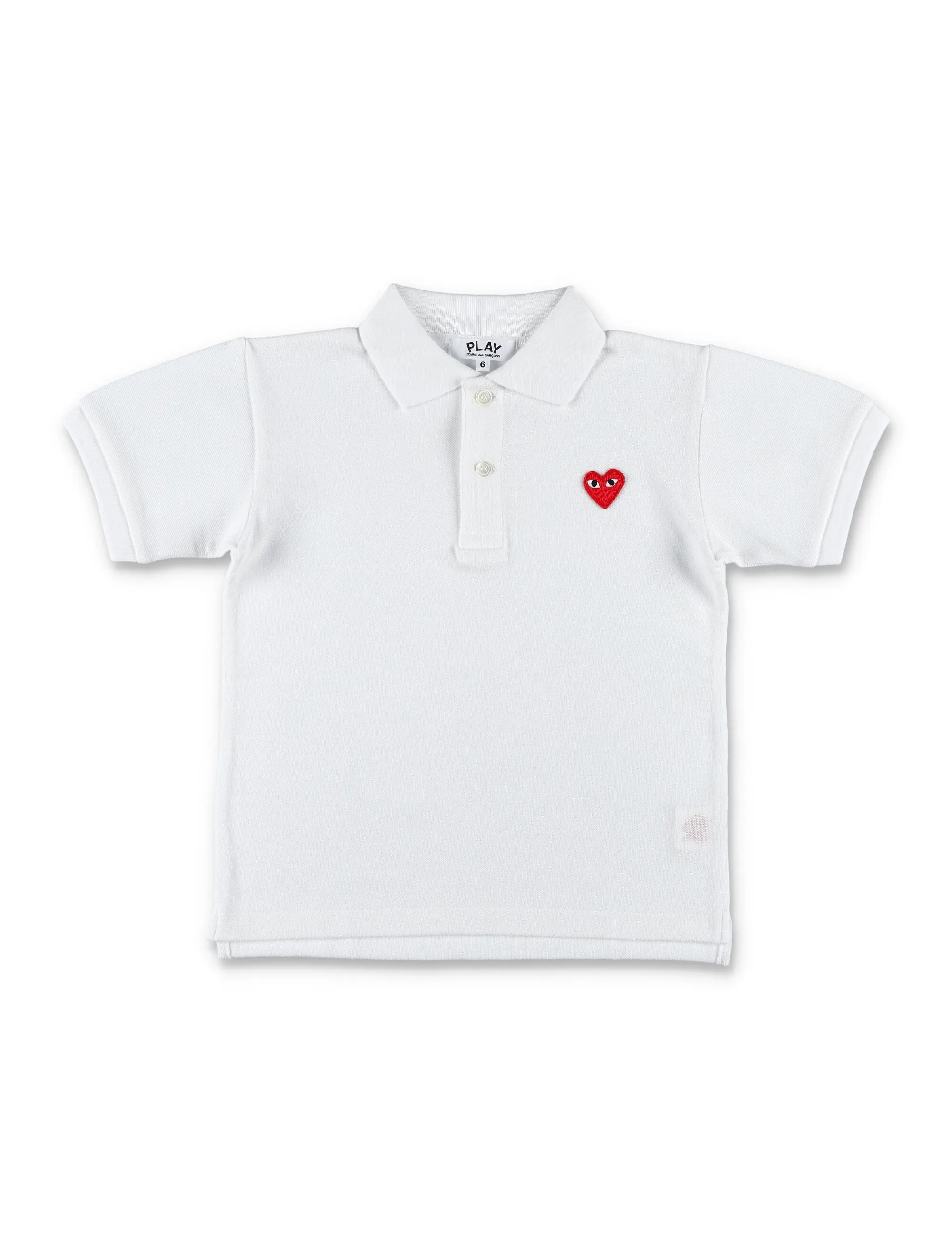 Comme des Garons Play Kids Heart Patch Polo Shirt
