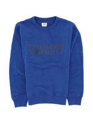 C.P. Company Kids Logo Printed Crewneck Sweatshirt