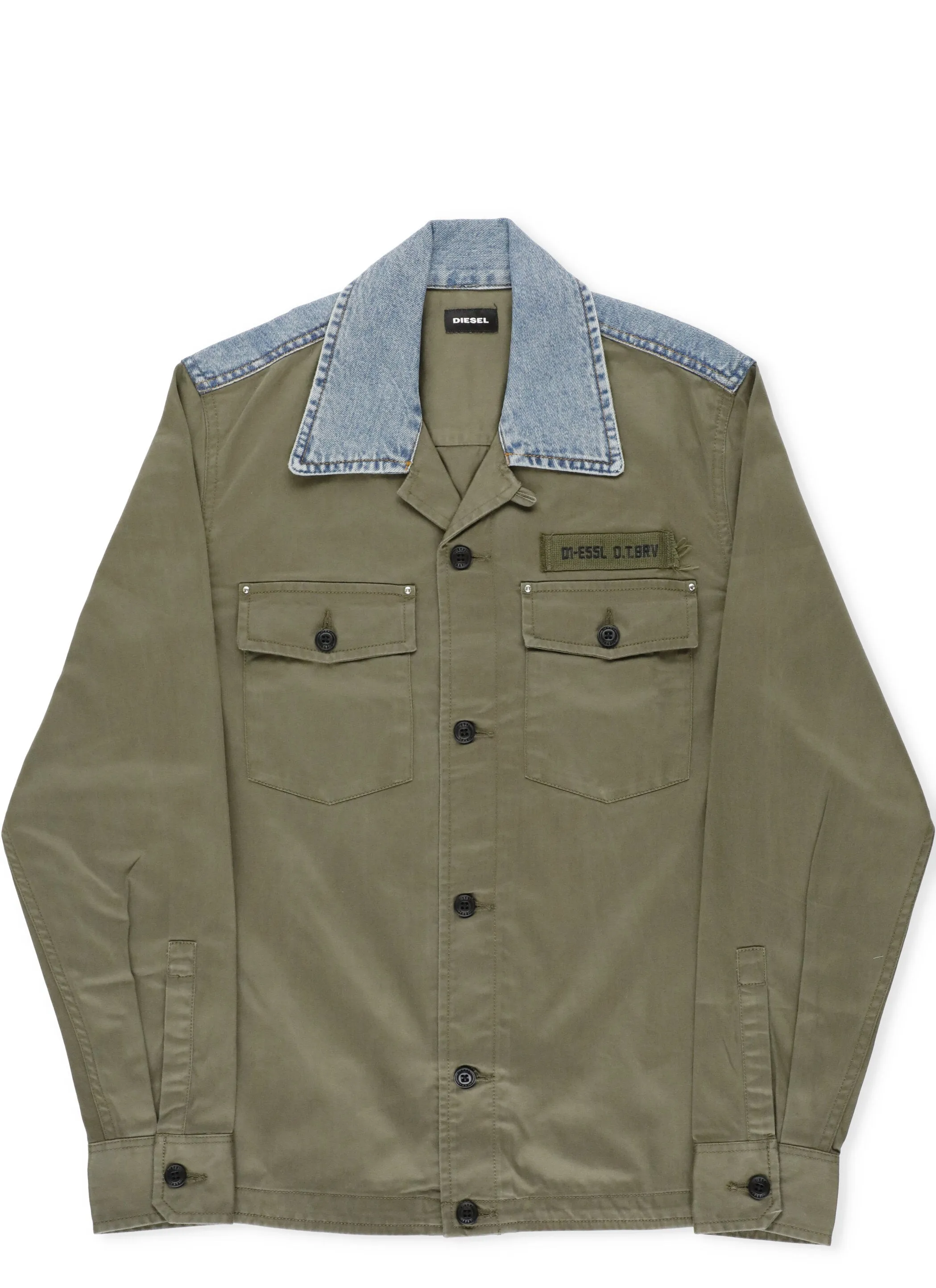 Diesel Kids Cowalt Denim Detail Overshirt