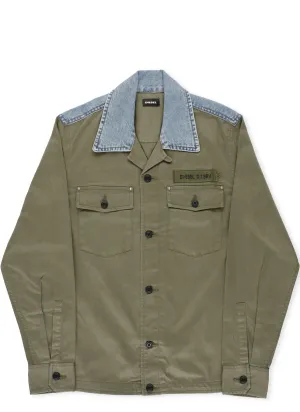 Diesel Kids Cowalt Denim Detail Overshirt
