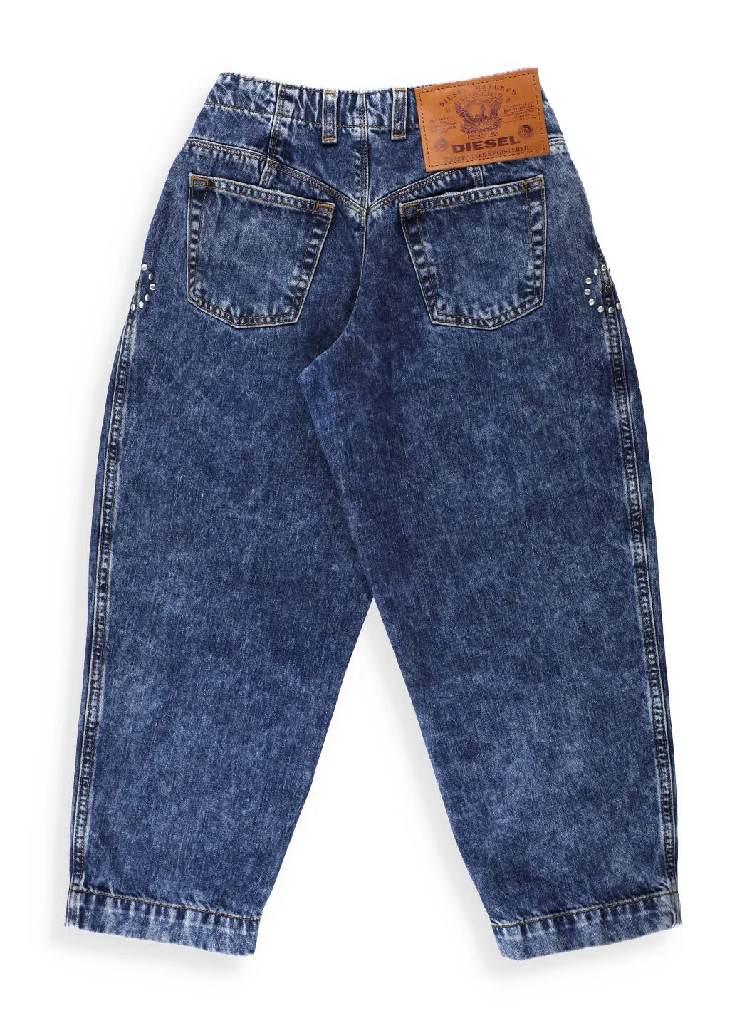 Diesel Kids Logo Patch Tapered Jeans