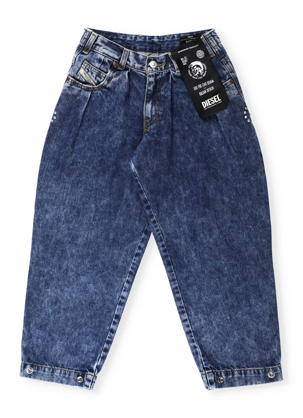 Diesel Kids Logo Patch Tapered Jeans