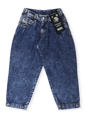 Diesel Kids Logo Patch Tapered Jeans