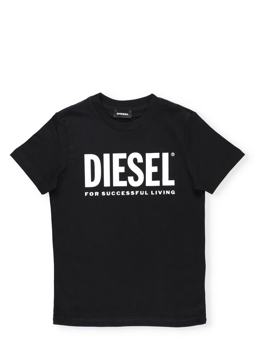 Diesel Kids Logo Print Crewneck T-Shirt