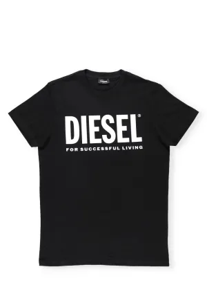 Diesel Kids Logo Print Crewneck T-Shirt