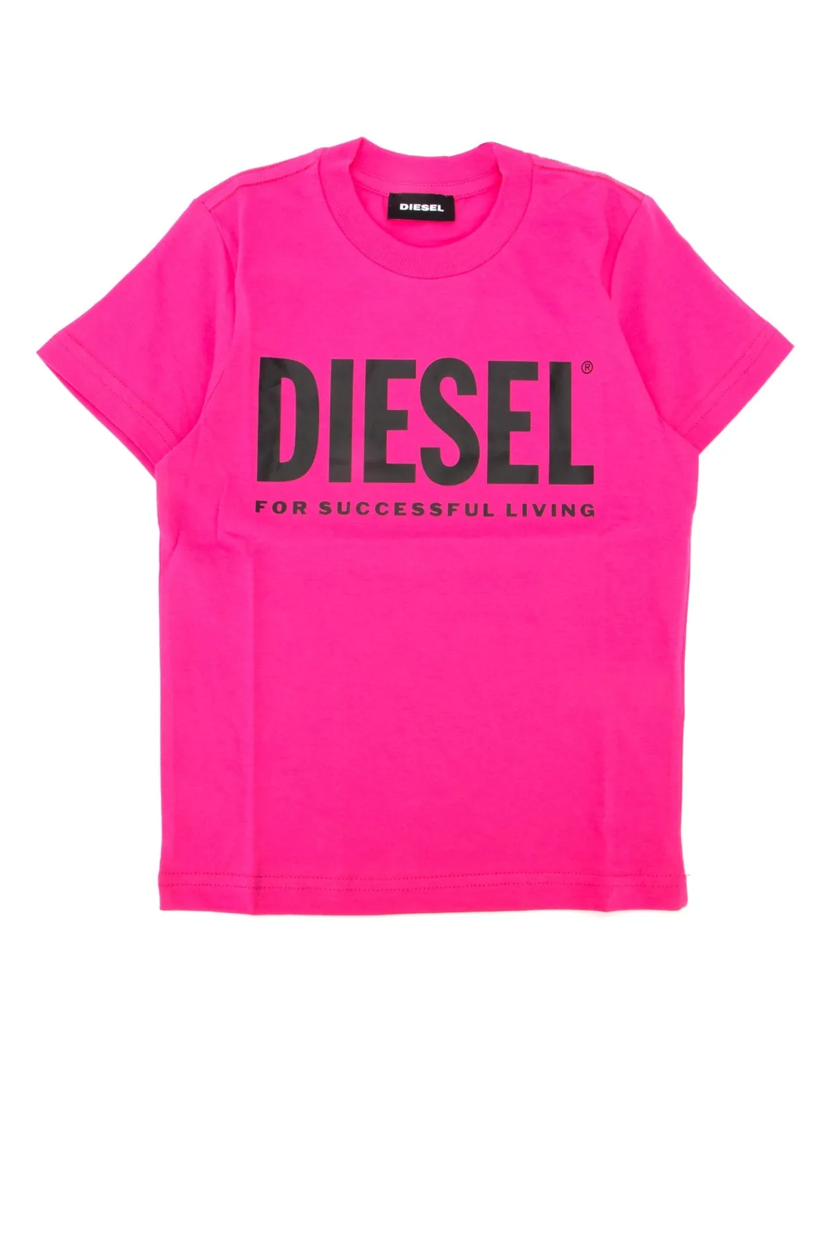 Diesel Kids Logo Print Crewneck T-Shirt