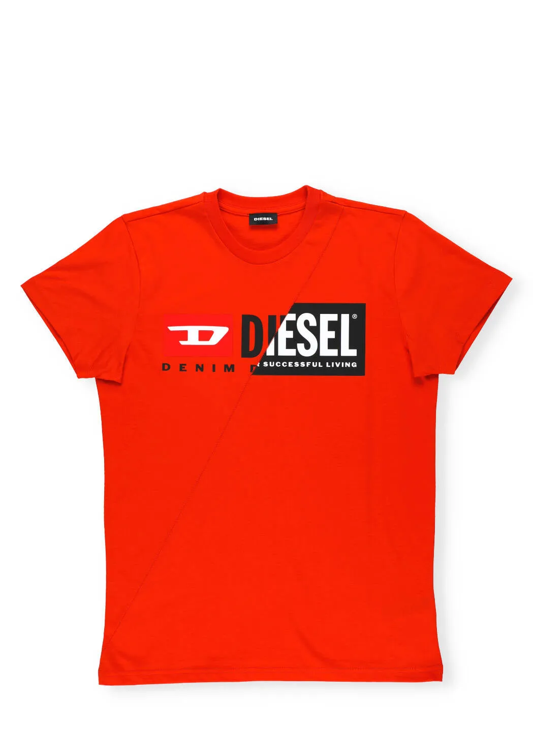 Diesel Kids Logo Print Crewneck T-Shirt