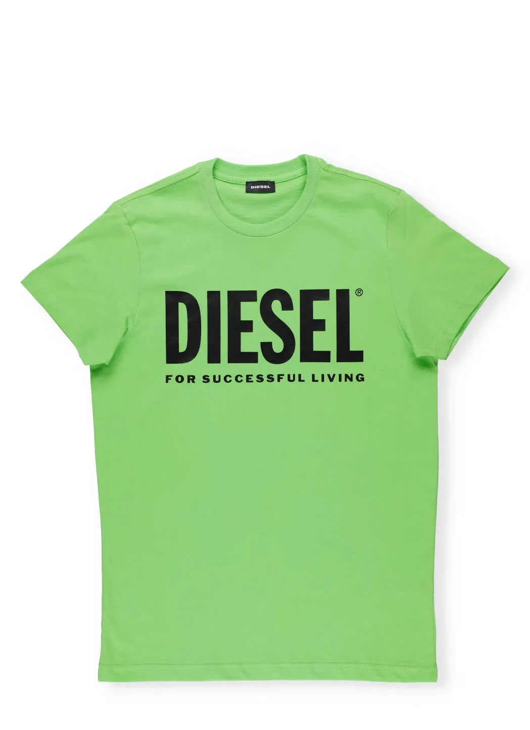 Diesel Kids Logo Print Crewneck T-Shirt