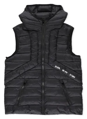 Diesel Kids Logo Print Zip-Up Gilet