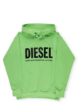 Diesel Kids Logo Slogan Printed Hoodie