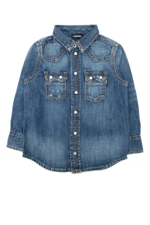 Diesel Kids Long Sleeve Denim Shirt