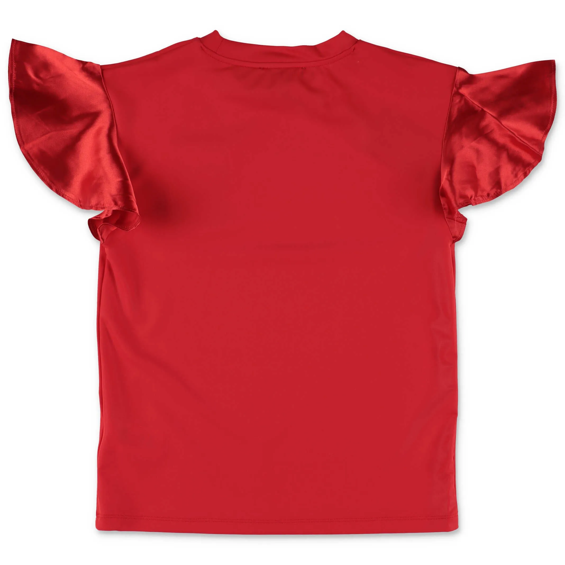 DKNY Kids Logo Patched Ruffle Sleeve T-Shirt