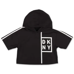 DKNY Kids Logo Printed Short Sleeve Hoodie