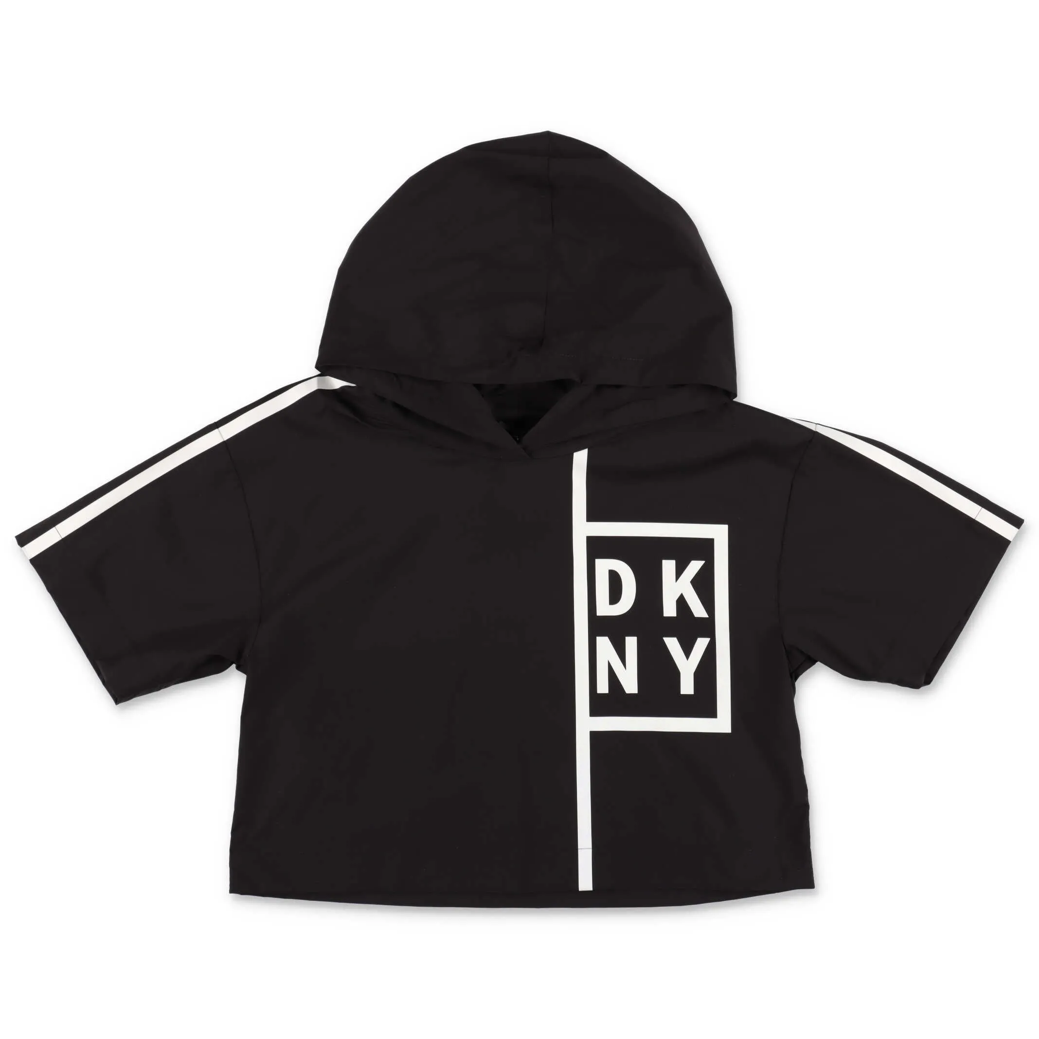 DKNY Kids Logo Printed Short Sleeve Hoodie