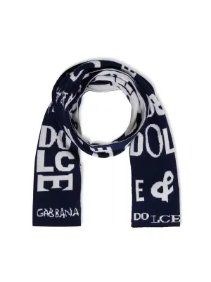 Dolce & Gabbana Kids Allover Logo Jacquard Scarf