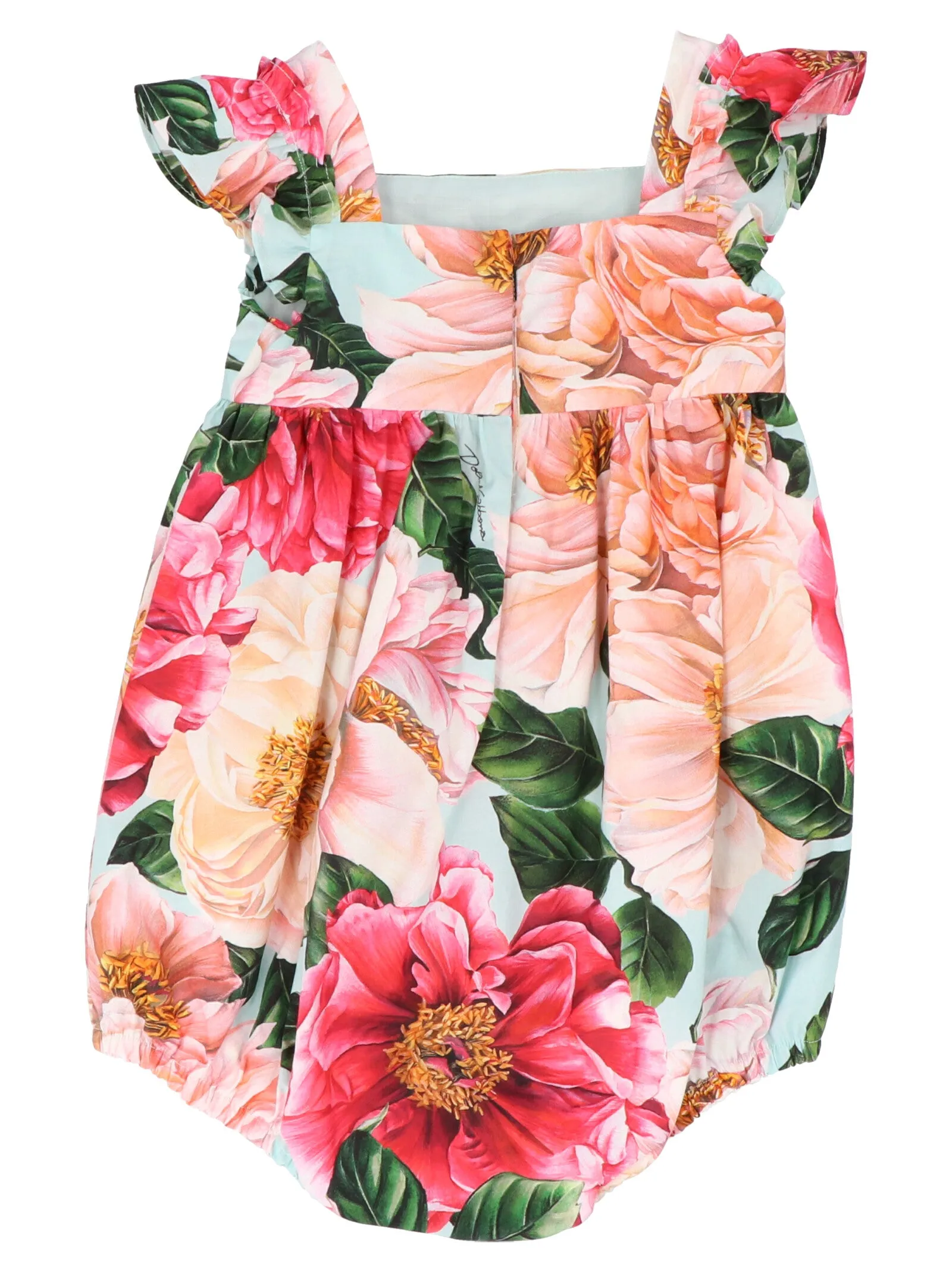 Dolce & Gabbana Kids Camellia Print Romper Suit