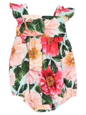 Dolce & Gabbana Kids Camellia Print Romper Suit