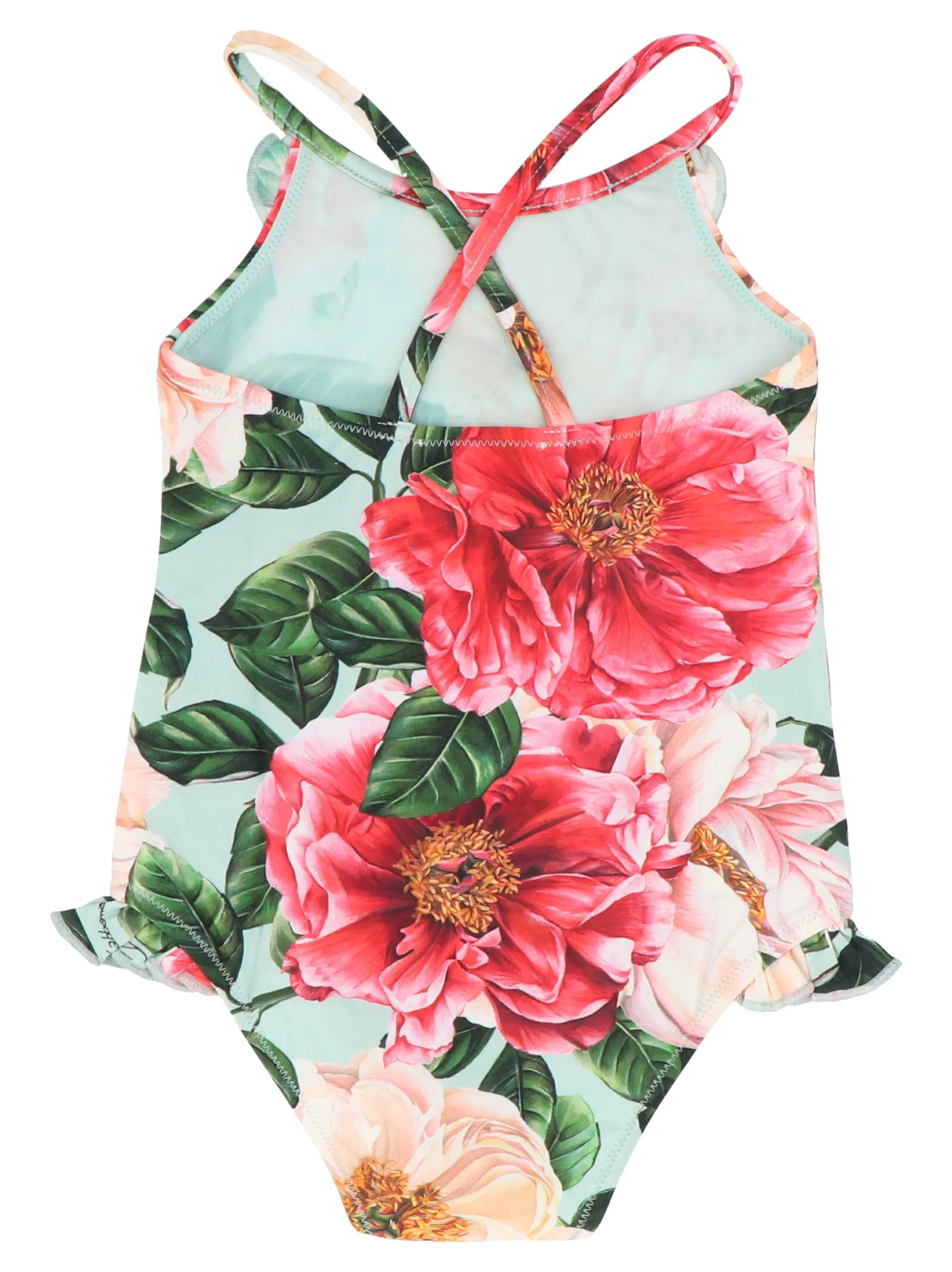 Dolce & Gabbana Kids Camellia Print Swimsuit