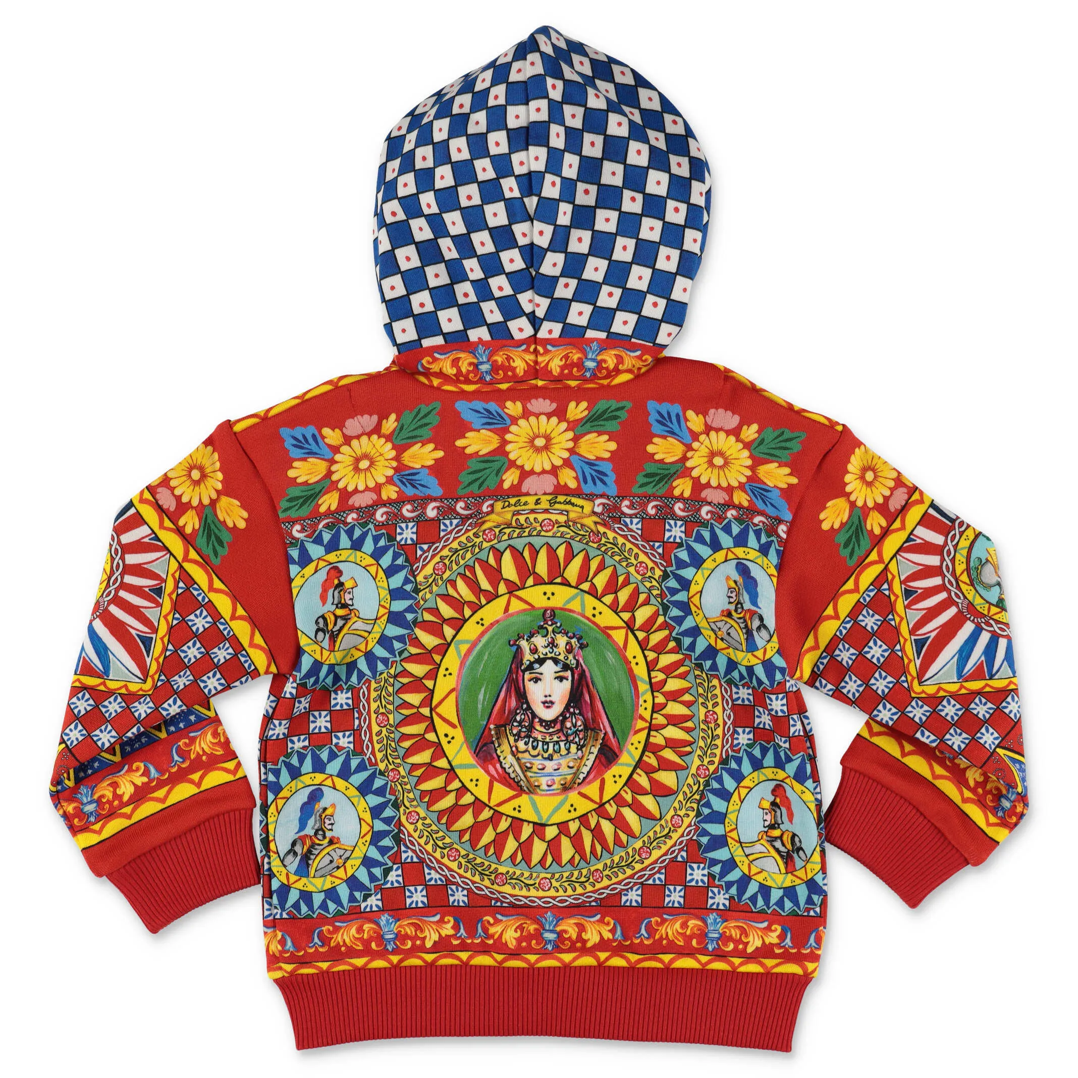 Dolce & Gabbana Kids Carretto Print Hooded Jacket