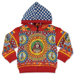 Dolce & Gabbana Kids Carretto Print Hooded Jacket