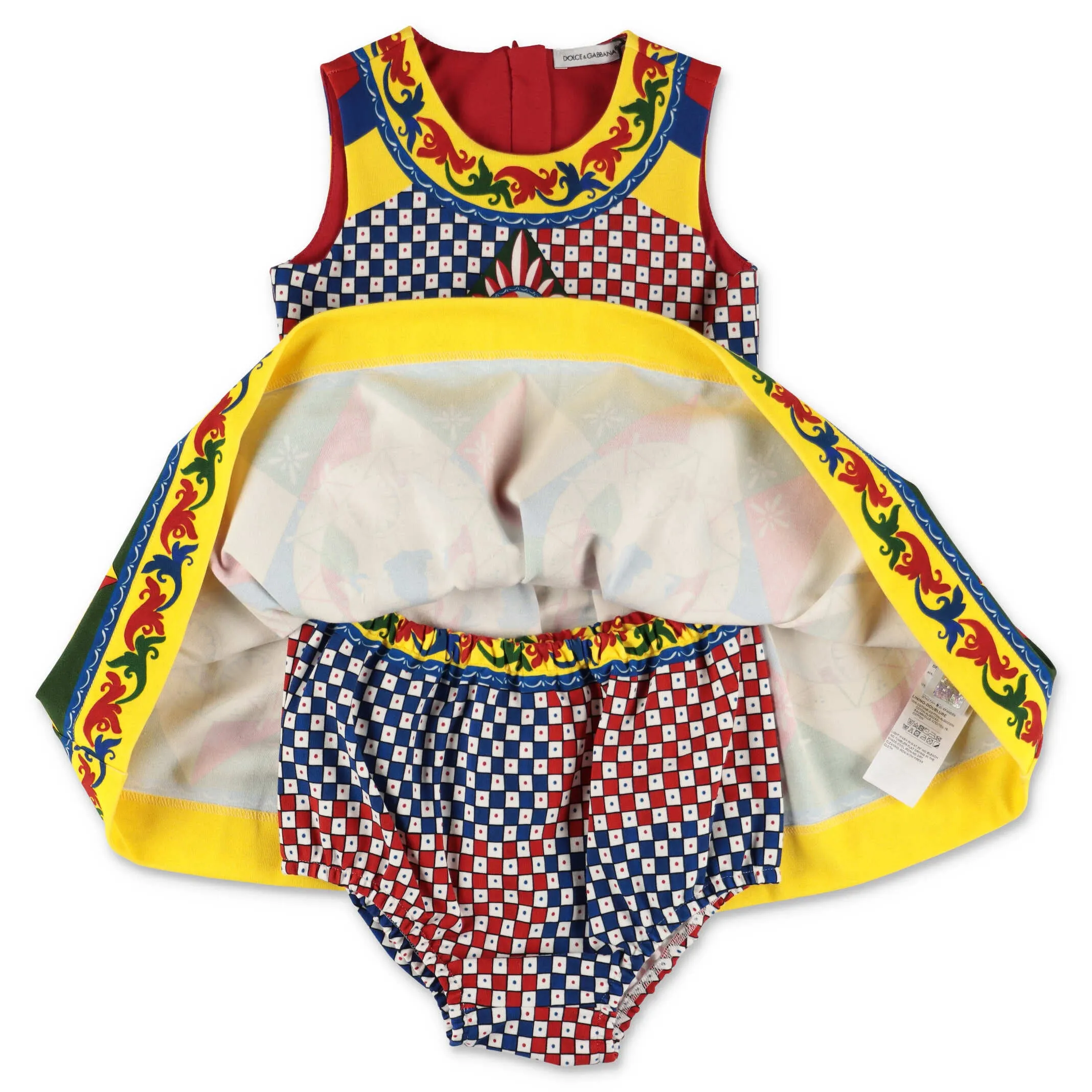 Dolce & Gabbana Kids Carretto Print Interlock Dress