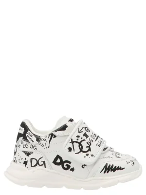 Dolce & Gabbana Kids Daymaster Graffiti Print Sneakers