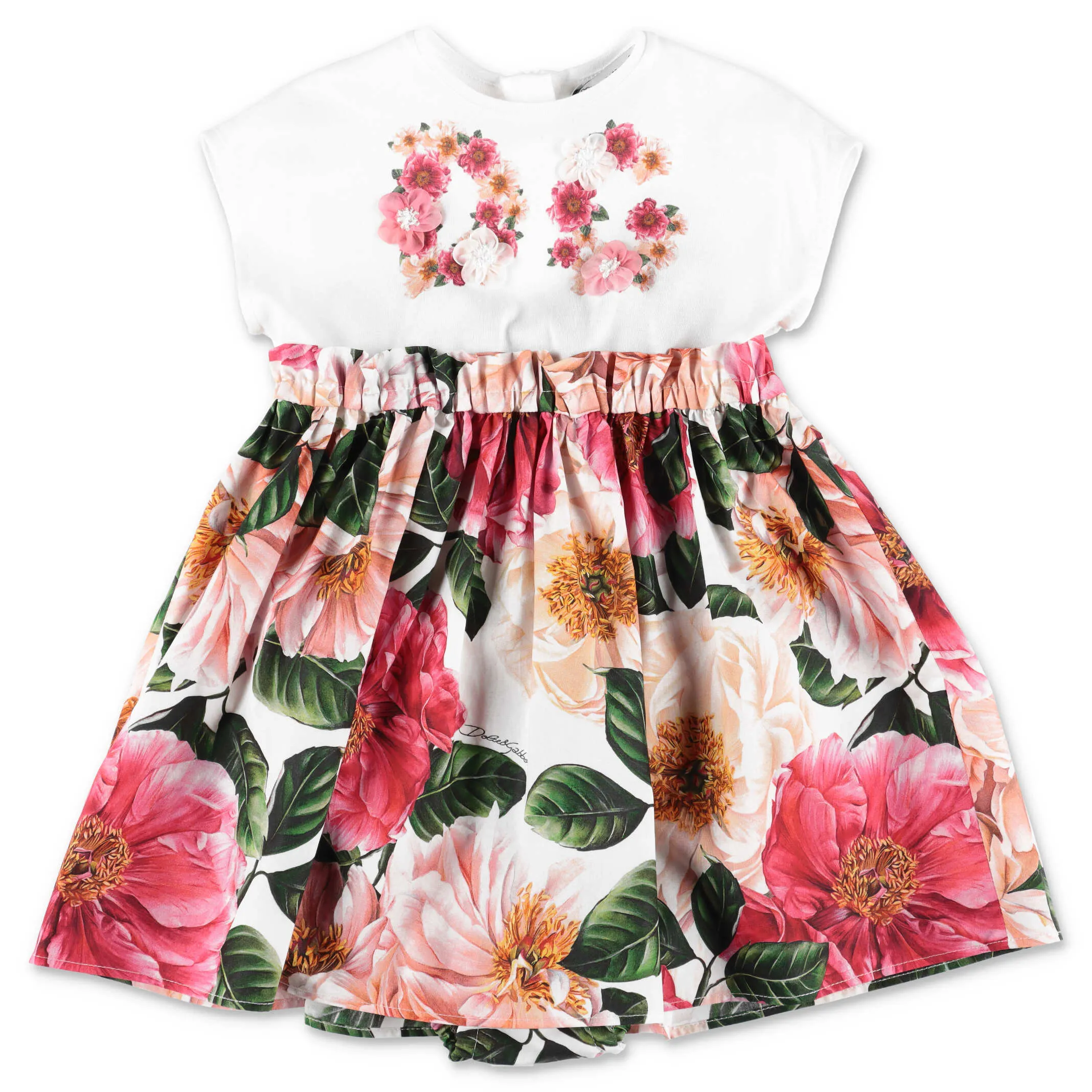 Dolce & Gabbana Kids DG Camellia Print Dress