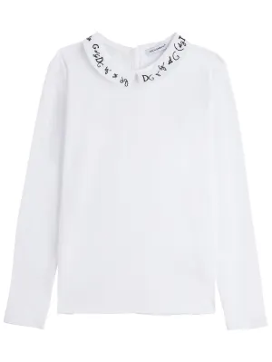 Dolce & Gabbana Kids DG Embroidery Long-Sleeve T-Shirt