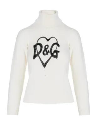 Dolce & Gabbana Kids DG Logo Print Knit Jumper