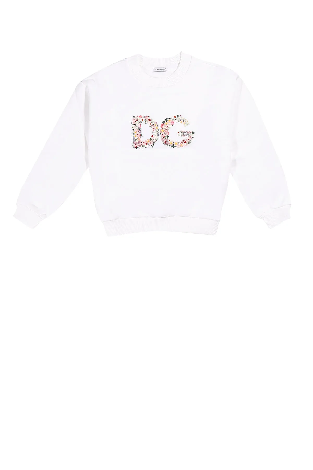 Dolce & Gabbana Kids Floral Print Crewneck Sweatshirt