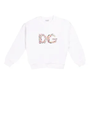 Dolce & Gabbana Kids Floral Print Crewneck Sweatshirt