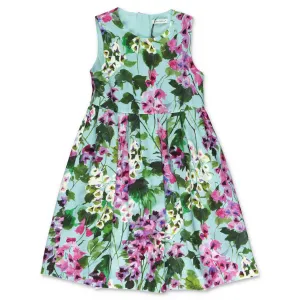 Dolce & Gabbana Kids Floral Printed Sleeveless Dress